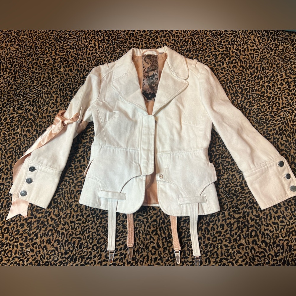 L.A.M.B Boudoir Rare VTG garter belt jacket size 6 Gwen Stefani Y2K